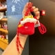 thumbnail image 5 of Llavero de fibra de poliéster, adornos navideños, colgante navideño, linda figura de jengibre, llavero, bolso, decoración, regalo de Navidad, decoraciones de Halloween, decoración de otoño, decoración, 5 of 6