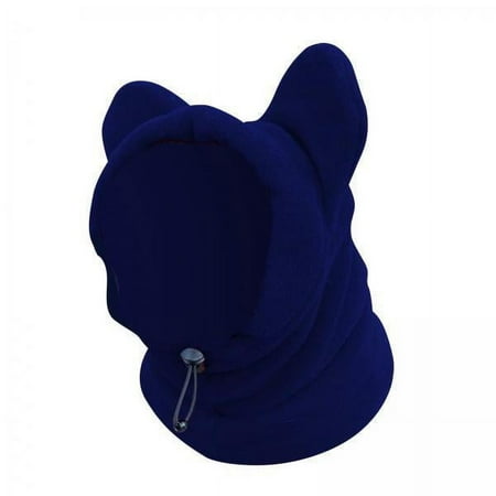 Vaveren 2xWinter Pet Hat Adjustable Fleece Soft Dog Warm Hat for Kitten Puppy Training dark blue