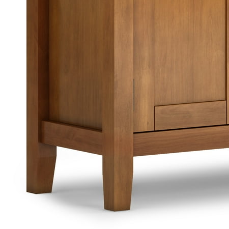 Simpli Home - Redmond SOLID WOOD 72 inch Wide Transitional TV Media Stand in Light Golden Brown For TVs up to 80 inches - Light Golden Brown