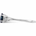 thumbnail image 4 of 10K White Gold Polished Geniune Sapphire Birthstone Ring (Size 7) Made In India 10xbr150, 4 of 6