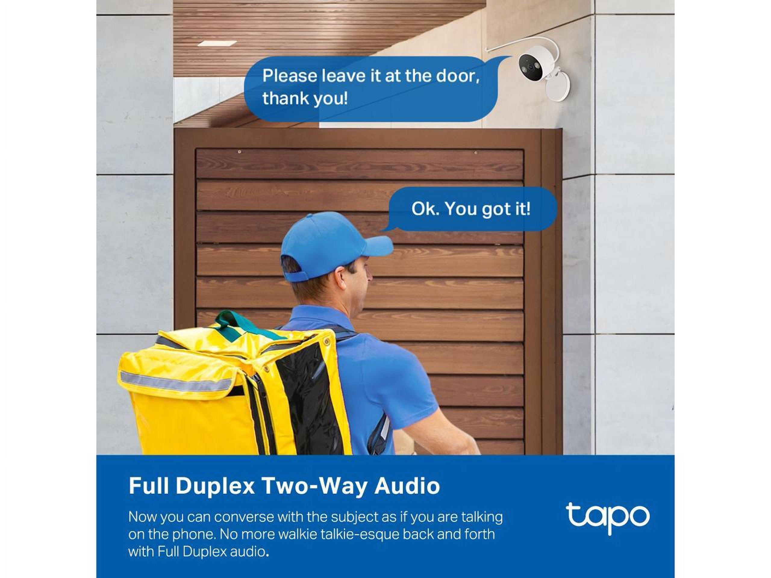 TP-Link Tapo C120 2K QHD Wi-Fi Indoor/Outdoor Security Camera with Color Night Vision, Motion Detection, microSD Storage