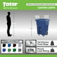 thumbnail image 2 of Toter 96 Gal. Blue Trash Can with Casters and Lid, 2 of 9