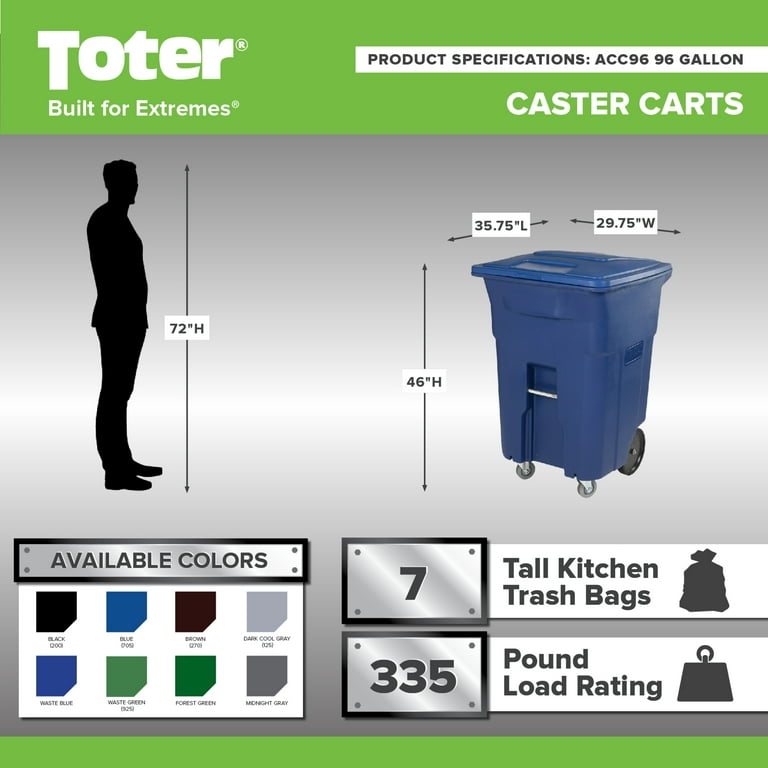 96 Gallon Tote Garbage Cans 96 Gallon Toter Trash Can