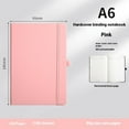 thumbnail image 2 of 2Pack A5+A6 Notebook PU Leather Wide Ruled Journals Bulk with Elastic Band for Home Business Office School Supplies-pink, 2 of 5