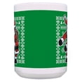 thumbnail image 3 of ThisWear Christmas Cups Ugly Christmas Sweater Print Flossing Santa Claus Mug 15oz Coffee Mug Green, 3 of 4