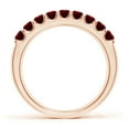thumbnail image 2 of Angara Natural 0.81 Ct. Ruby Non Eternity Wedding Band in 14K Rose Gold for Women (Ring Size: 7), 2 of 12