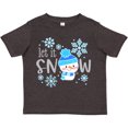 thumbnail image 3 of Inktastic Let It Snow Cute Snowman in Hat and Scarf Boys or Girls Toddler T-Shirt, 3 of 5