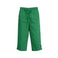 thumbnail image 5 of Womens Bermuda Shorts Loose Fit Straight Leg Cropped Pant Elastic Waist Beach Vacation Casual Summer Shorts, 5 of 5