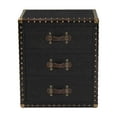 thumbnail image 4 of Baxton Studio Mallison Vintage End Table, 3-Drawer, Black, 4 of 9