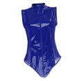 thumbnail image 4 of Mono sin mangas para mujer, mono de charol con cremallera, ropa de fiesta, traje de fiesta de cosplay, mono para mujer, ropa interior, lencería, azul XXXL Soledad Body de fiesta para mujer, 4 of 10