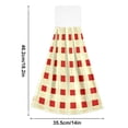 thumbnail image 3 of Red Cream Pattern Hand Towels 2 Pack Quick Dry Velvet Soft with Velcro Kitchen Bath 14x18in, 3 of 7