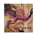 thumbnail image 3 of Designart "Playful Purple and Pink Strokes V III" Fractals Print on Natural Pine Wood, 3 of 5