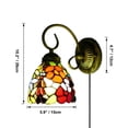 thumbnail image 5 of Kiven Plug in Black Wall Lamp Tiffany Style Dimmable Plug in Wall Sconce with Timer, Glass Lampshade, 5.9ft Plug-in Cord, E26 Socket, 5 of 7
