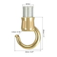 thumbnail image 2 of Uxcell 0.87" x 1.1" Ceiling Hook Ceiling Pendant Alloy Champagne Gold, 2 of 5