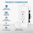 thumbnail image 3 of PRIME - 15 Amp Gfci Outlet Gfi Receptacle With Led Indicator Tr Wr For Kitchen Bathroom, 3 of 6