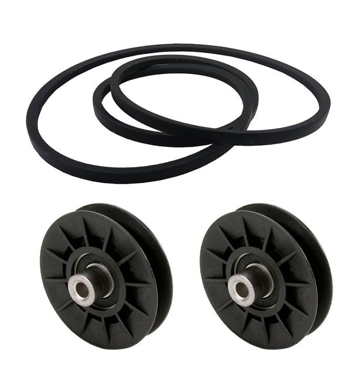 Idler Pulley & Drive Belt for Poulan 130969, 194326