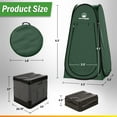 thumbnail image 7 of Wakeman Outdoors Camping Toilet Set - Pop Up Privacy Tent and Portable Toilet for Adults, Green, 7 of 7