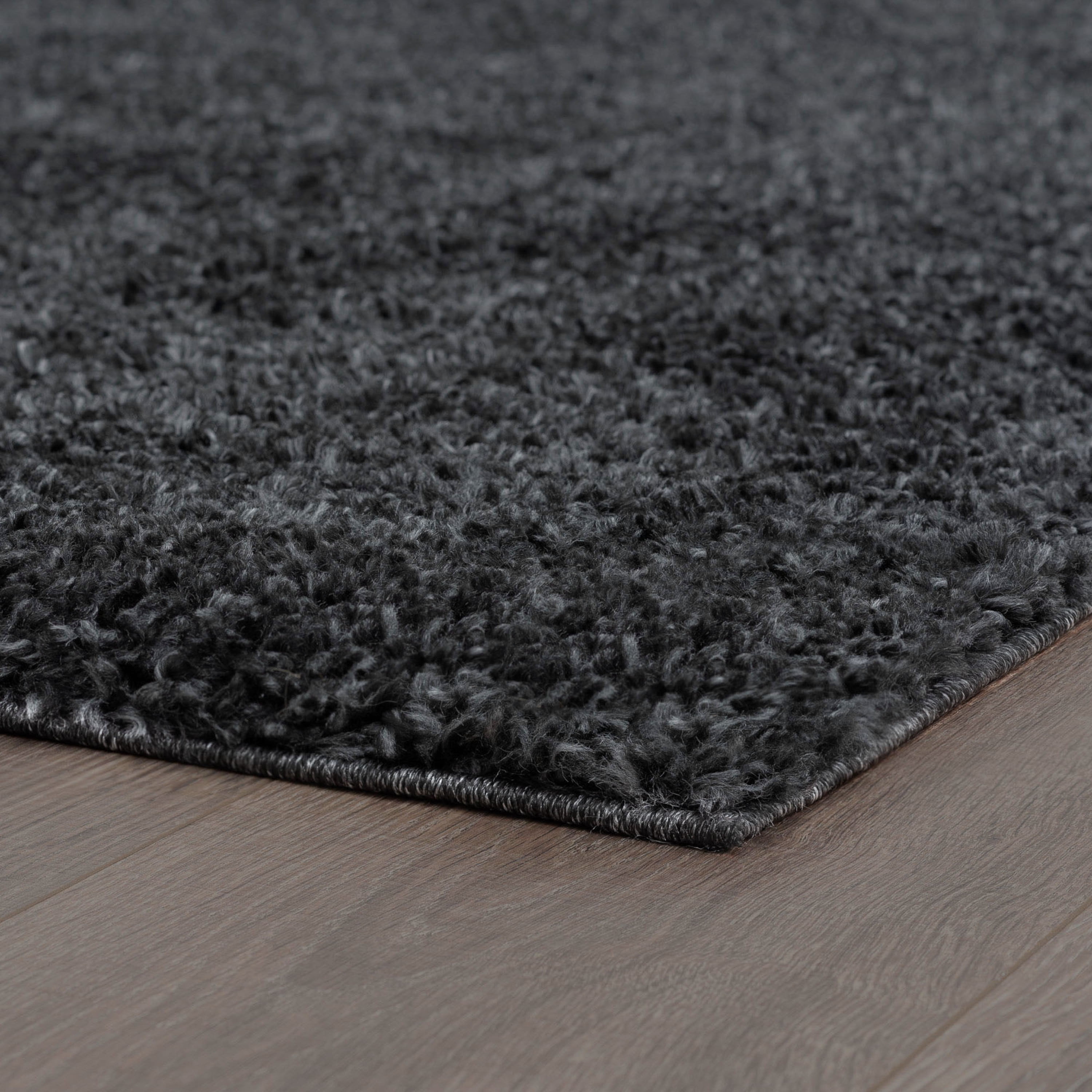 Bliss Rugs Transitional Solid Color 2' x 3' Dark Gray Polypropylene Indoor Area Rug, 2' x 3'