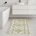 thumbnail image 2 of Soft&Cuddly Green Lattice 20 inch x 30 inch Bath Mat | Soft Bathroom Rug | Non-Slip, Ultra-Absorbent, Quick-Dry & Machine Washable | Stylish Geometric Decorative Shower Mat, 2 of 4
