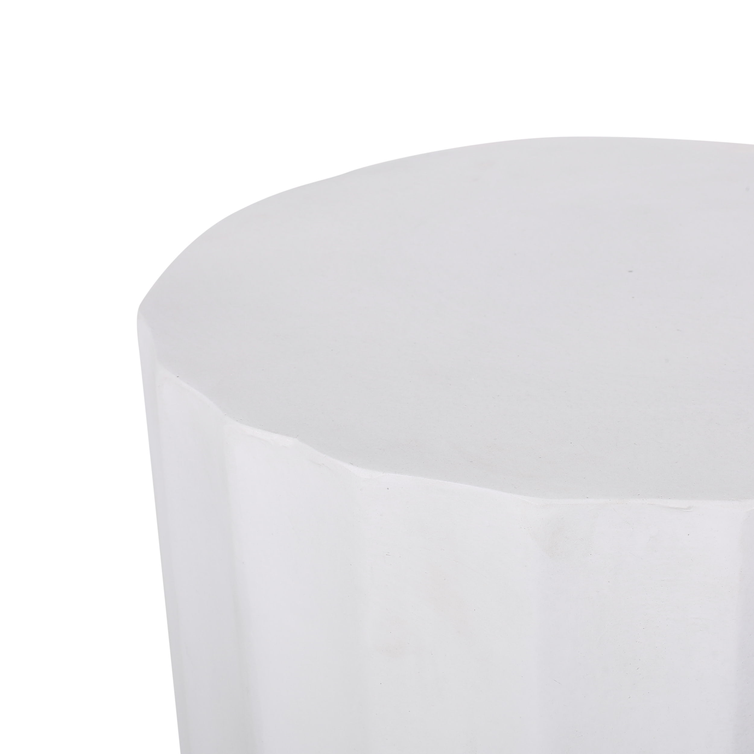Bissell Lightweight Concrete Outdoor Side Table, Antique White