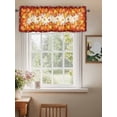 thumbnail image 2 of Thanksgiving Pumpkin Valances for Windows Fall Leaves Retro Beige Texture Rod Pocket Curtains Valance Short Window Treatment Drapes for Living Room, Bedroom Bathroom 54"&nbsp;W x 18" L, 2 of 5