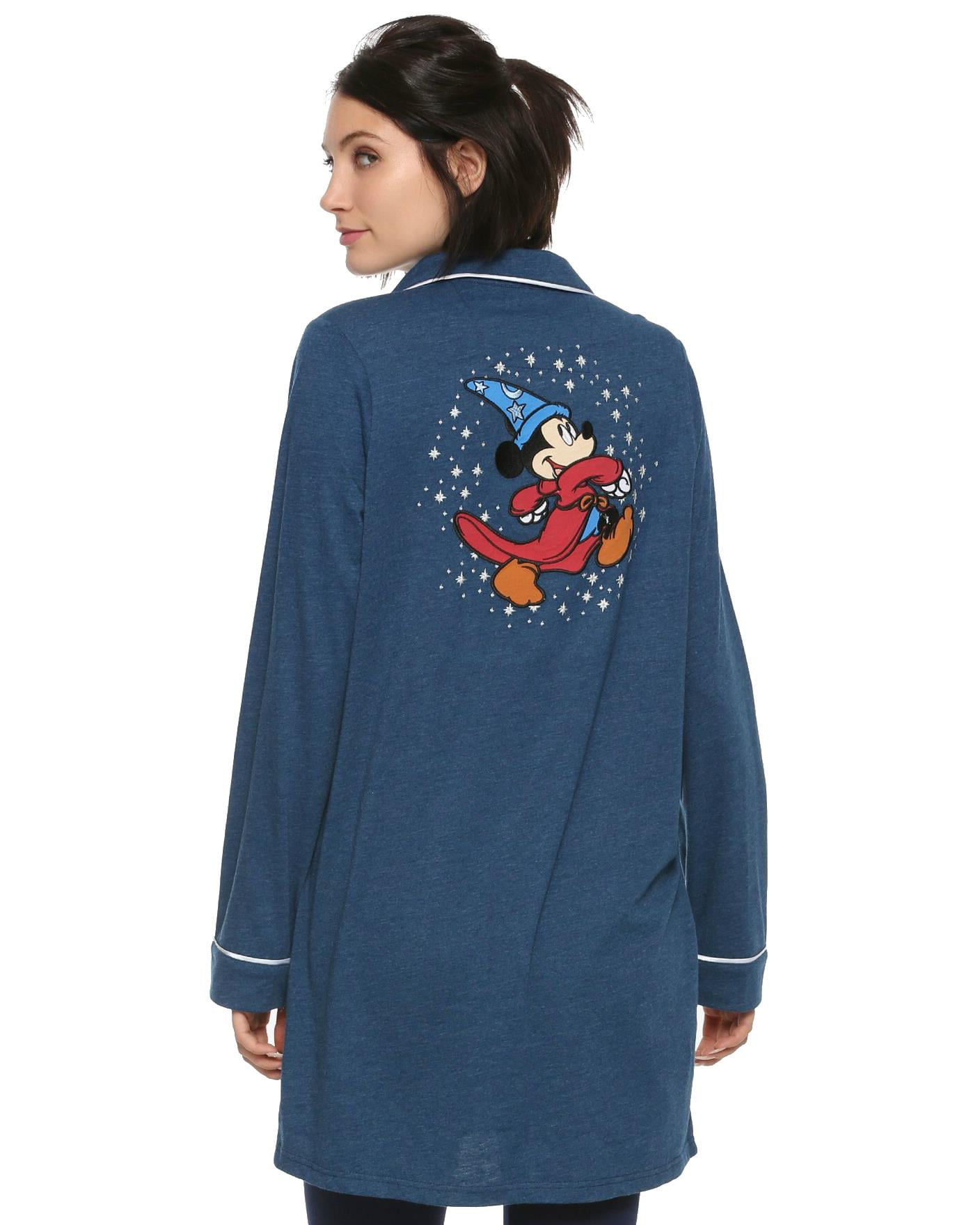 Disney Women's Pajama Night Shirt Buttons Down Nightgown