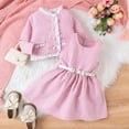 thumbnail image 6 of TAIAOJING Girl Pants Sets Two Pieces Toddler Winter Long Sleeve Pink Plaid Coat Dress Belt 3Pcs Clothes Set Outfits 3-4 Years, 6 of 6