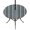 Slate, Gray, Charcoal, variant on Round Outdoor Tablecloth with Umbrella Hole and Zipper, Sky Blue Stripes Tablecloth with Elastic Waterproof, Farmhouse Vertical Striped Vintage Patio Table Covers for 31" - 35" Picnic Pool Tables