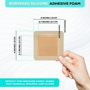 MedVance TM Silicone - Bordered Silicone Adhesive Foam Dressing Size 4x4 (2.7x2.7 pad), Box of 5 dressings