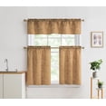 thumbnail image 1 of Pre-Owned BT668-KC TAUPE EMBROIDERED JACQUARD KITCHEN CURTAIN 52X15IN+ 2X26X36IN, 1 of 1