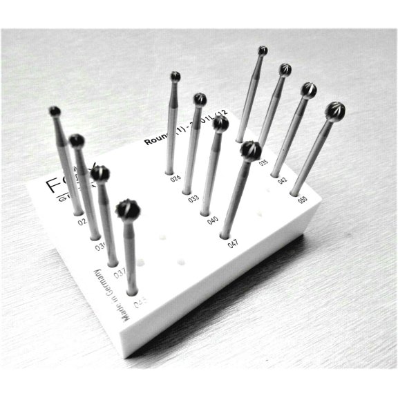 Jewelry Making Burs Round Ball Shape Large Set Jewelers Fig1 024-050 Fox Germany