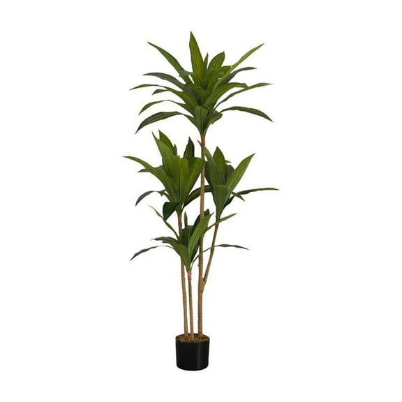 Artificial Plant - 51" Tall - Indoor - Floor - Potted - Green Leaves