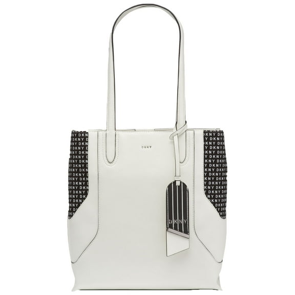Dkny Jade Tall Signature Handbag Totes (White)