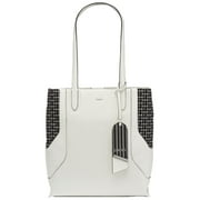 Dkny Jade Tall Signature Handbag Totes (White)