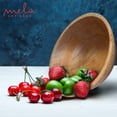 thumbnail image 5 of Mela Artisans Wooden Serving Bowls - Medium Burnt | Jasmine Decorative Style | Rustic Kitchen Decor | Mango Wood | Fits Bread, Fruits, Salad or Popcorn | 12” x 4.5” x 11”, 5 of 7
