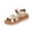 Beige, variant on Yyuenw Women’s Open Toe Multi Band Wedge Sandals Lightweight PU Casual Outdoor Holiday Shoes