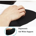 thumbnail image 3 of Simyoung Office Desktop Computer PC Mice Mouse Pad Mat Black w Gel Wrist Rest Support, 3 of 4