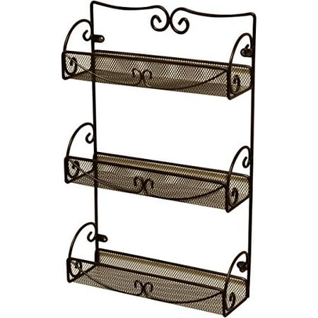 Deco Brothers Decobros 3 Tier Wall Mounted Spice Rack, (Best Spice Rack In The World)