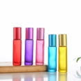 thumbnail image 1 of Botella con bola de rodillo de vidrio de color de 5 ml y 10 ml, botella con cuentas a prueba de luz Mengsha, botella con rociador de perfume, aceite esencial, 1 of 2