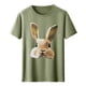 thumbnail image 3 of Tops de Cuello Alto para las Mujeres Amante Impreso Camiseta Cuello Redondo Manga Corta, Poliéster Spandex, 3 of 7