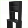 thumbnail image 4 of Desks for Home Office, Compact Computer Hutch with 5 Shelves | 29.6” Wide | Black | Particle Board, 4 of 9