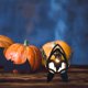thumbnail image 4 of Candelabro de té con forma de calabaza retro para decoración de Halloween para el hogar, la sala de estar y el dormitorio, 4 of 8