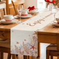 thumbnail image 5 of Brown Red Starfish Coastal Table Runner 72 Inches, Nautical Coral Ocean Summer Bed Runner Dresser Scarves Tabletop for Indoor Outdoor Parties/Ceremony/Banquet, 16" x 72", 5 of 9