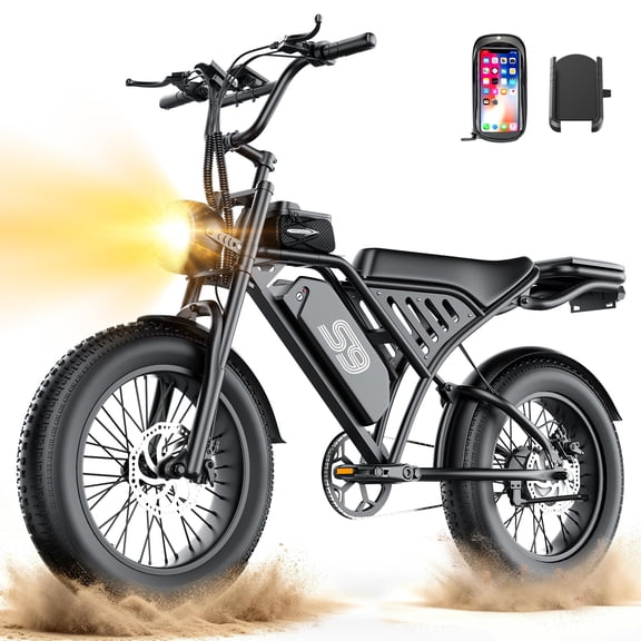 2200W Peak Electric Bike for Adults, 30MPH & 75 Miles, 48V 20Ah Cargo Ebike,NFC Unlock,All-Terrain Off-Road Electric Mountain Bicycle,Disc Brake , Cycling Bag & Phone Mount Included,UL2849