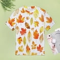 thumbnail image 4 of Autumn Harvest Maple Leaves Thanksgiving Women's T-Shirt Short Sleeve T Shirts Tops Tee Ladies Loose T, 4 of 6