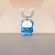 thumbnail image 3 of Cepillo de dientes eléctrico en forma de U para niños, limpiador de dientes de silicona con carga USB, dibujos animados para niños, cepillo de dientes automático de 360°, luz azul, 3 of 5