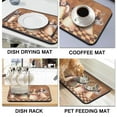 thumbnail image 4 of Coffee Mat, Coffee Vintage Chef Kitchen Pattern Coffee Bar Mat for Coffee Station Accessories and Organizer, Absorbent Dish Drying for Kitchen Counter, Coffee Bar Decor Coffee Machine Mat 19.5x12in, 4 of 7