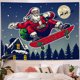 thumbnail image 3 of Tapiz de Navidad Hippie Santa Claus Tapiz Reno Luna Noche Colgante de pared para dormitorio Decoraciones navideñas (Santa, 51.2" X 59.1") JAMW Sencillez, 3 of 5