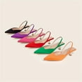thumbnail image 2 of Elegant Solid Color Kitten Heels with Ankle Strap - Chic & Versatile Pointed Toe  for All-Day Comfort, 2 of 13