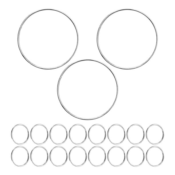 unbranded 24Ud Aros Metálicos Para Floral Y Manualidades Con Acabado Plateado Durable